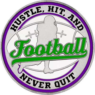 Green "Football" with Purple Outer Circular Borders